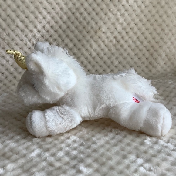 Aurora World White Plush Unicorn with Golden Horn Stuffed Animal Toy - Picture 5 of 11